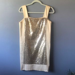 Nanette Lepore gold sequined party dress